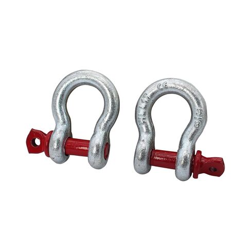 3/8 Inch American Screw Pin Shackles,Clevis Shackle,D Ring Shackles Heavy Duty WLL Working Load Limit 1 Tons/ 2204 Lbs,Bow Shape Load Shackle for Camping, Rigging, Towing and Other (2) in Kuwait
