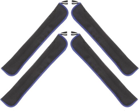 Mikinona 4pcs Recorder Case Bag Waterproof Oxford Cloth Portable Music Instrument Carrying Storage for Soprano Recorder and Tenor Sax with Handle, Black with Blue Trim in Saudi Arabia