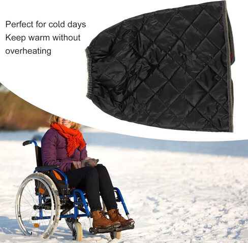 Wheelchair Blanket Warmer, Soft Polyester Fiber, Foldable and Windproof - Reusable Comfort, Front Pocket Design, Ideal for Elderly and Disabled in Saudi Arabia