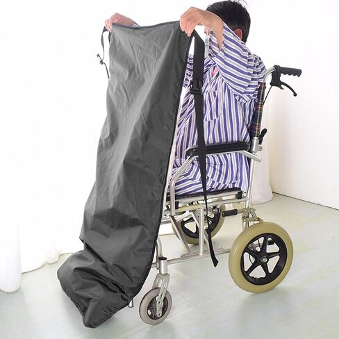 Wheelchair Blanket - Outdoor Lap Blanket for Elderly - and Windproof Foot & Leg - Thick Warm Knee for Wheelchair, Recliner & Chair (Black) in Kuwait