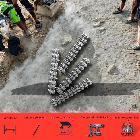 BX3 ½″ Steel Nails For Hilti BX3-1,000 X-S B3 MX STEEL NAILS Compatible in Saudi Arabia