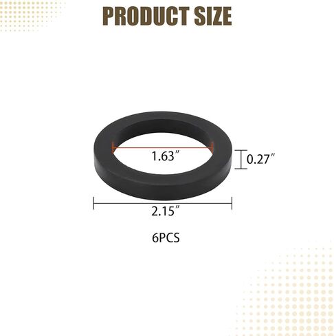 Replacement Gaskets for 1-1/2" Cam and Groove Fittings, Cam Lock Hose Sealfor Buna-N, 6 Pack in Saudi Arabia