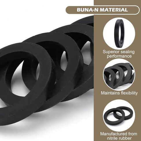 Replacement Gaskets for 1-1/2" Cam and Groove Fittings, Cam Lock Hose Sealfor Buna-N, 6 Pack in Saudi Arabia