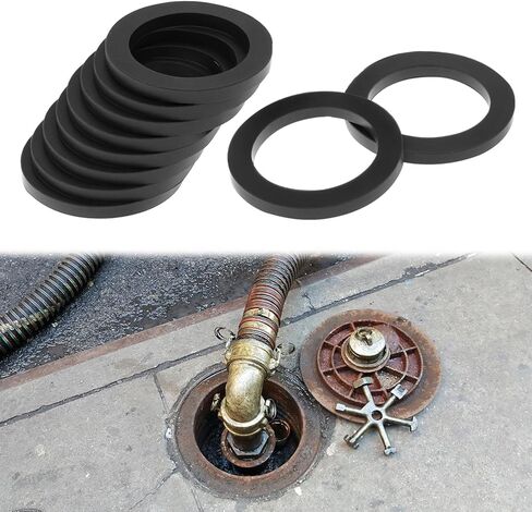 QWORK 2" Camlock Gasket Fitting - 10 Pack Rubber Cam Lock Hose Seal Washers for Female Cam and Groove Couplings in Saudi Arabia