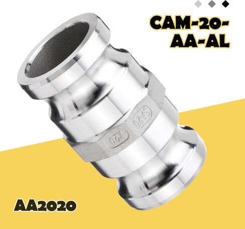 AA3030 Aluminum Type AA Cam and Groove Spool Adapter, 3" Male Camlock x 3" Male Camlock, 125PSI, Aluminum Material (CAM-30-AA-AL) in Saudi Arabia