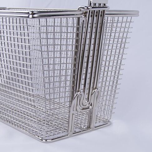 4-Pack Stainless Steel Deep Fryer Baskets with Non-Slip Handles, 13.25" x 6.5" x 6" - Commercial Grade French Fry Baskets for Restaurant & Home Kitchen in Kuwait