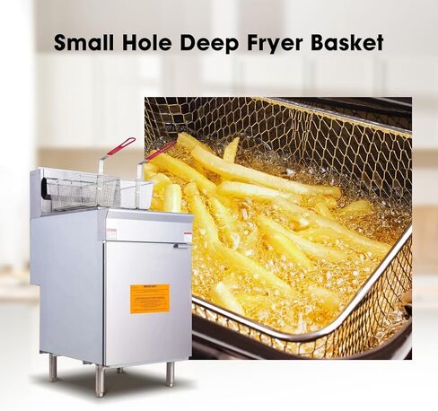 4-Pack Stainless Steel Deep Fryer Baskets with Non-Slip Handles, 13.25" x 6.5" x 6" - Commercial Grade French Fry Baskets for Restaurant & Home Kitchen in Kuwait