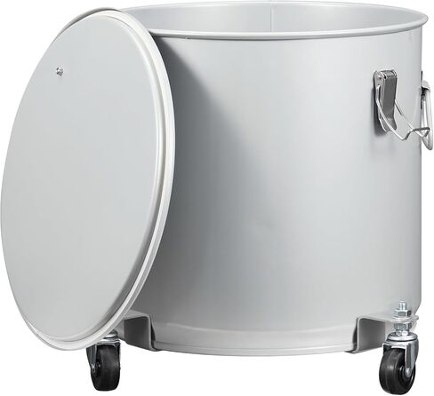 دلو شحوم المقلاة سعة 8 جالون، دلو زيت المقلاة مع غطاء، علبة التخلص من الزيت مع طلاء مقاوم للصدأ، وعاء فلتر زيت من الفولاذ الكربوني المطلي مع قاعدة عجلات، حاوية نقل الزيت مع مشابك قفل وحقيبة فلتر in Kuwait