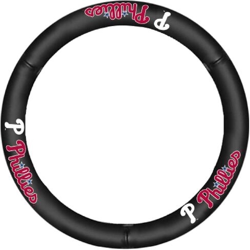 FANMATS 44348 MLB - Philadelphia Phillies Genuine Leather Steering Wheel Cover with Primary Logo in Saudi Arabia
