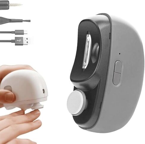 Automatic Nail Clippers Multicolor Electric Nail Trimmer Hidden Blades Storage Rechargeable Quiet 40dB Home(Black) in Kuwait