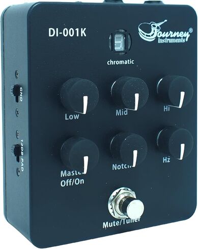 Journey Instruments DI-001K Acoustic DI Preamp - قابل للشحن، تحكم محمول في النغمة مع مخرجات مزدوجة وموالف مدمج in Kuwait