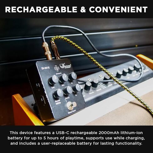 Journey Instruments DI-001K Acoustic DI Preamp - قابل للشحن، تحكم محمول في النغمة مع مخرجات مزدوجة وموالف مدمج in Kuwait