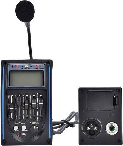 Advanced 5 Band EQ Preamp Pickup with Digital Tuner for Acoustic Guitar - Versatile Tuning and Equalizer System with Backlit LCD and LED Indicators in Saudi Arabia