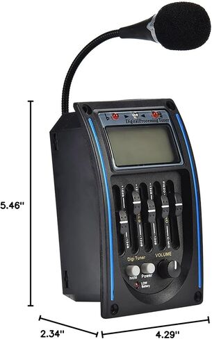 Advanced 5 Band EQ Preamp Pickup with Digital Tuner for Acoustic Guitar - Versatile Tuning and Equalizer System with Backlit LCD and LED Indicators in Saudi Arabia