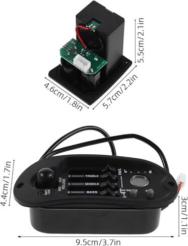 Mikinona 1 Set 4 Band EQ Preamp Equalizer - Electronic Acoustic Guitar Piezo Preamp Pickup with LCD Screen - Musical Instrument Enhanced Sound Quality for Performances Practice Recording in Saudi Arabia