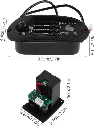Mikinona 1 Set 4 Band EQ Preamp Equalizer - Electronic Acoustic Guitar Piezo Preamp Pickup with LCD Screen - Musical Instrument Enhanced Sound Quality for Performances Practice Recording in Saudi Arabia