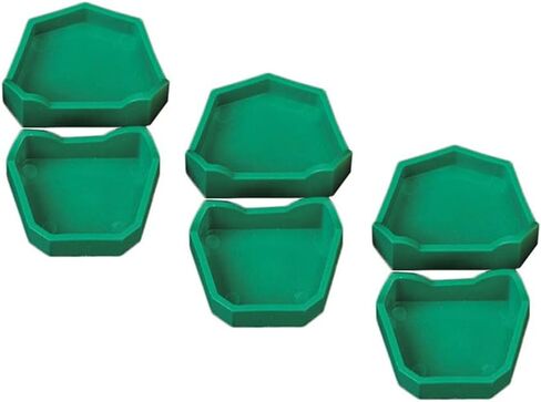 Dental Base Model Formers Kit Medium 6 Pcs/Set Green Silicone Plastic Dental Impression Tray Moldel Set (MF-M) in Saudi Arabia