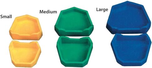 Dental Base Model Formers Kit Medium 6 Pcs/Set Green Silicone Plastic Dental Impression Tray Moldel Set (MF-M) in Saudi Arabia