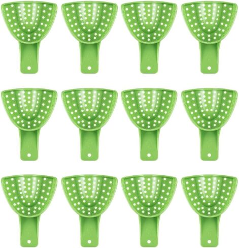 Dental Impression Trays Excellent-Dulock 12/Bag Apple Green Disposable Impression Trays (#7 U-Right/L-Left) in Saudi Arabia