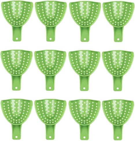 Dental Impression Trays Excellent-Dulock 12/Bag Apple Green Disposable Impression Trays (#7 U-Right/L-Left) in Saudi Arabia