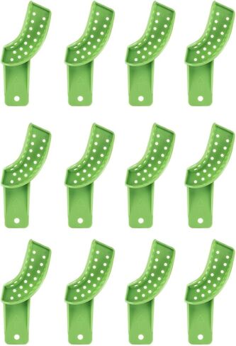 Dental Impression Trays Excellent-Dulock 12/Bag Apple Green Disposable Impression Trays (#7 U-Right/L-Left) in Saudi Arabia