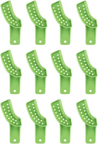 Dental Impression Trays Excellent-Dulock 12/Bag Apple Green Disposable Impression Trays (#7 U-Right/L-Left) in Saudi Arabia
