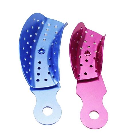 6 قطع صينية انطباع الأسنان قابلة للدوران وقابلة للتعديل من الألومنيوم علبة انطباع رباعية قابلة للتعقيم in Kuwait