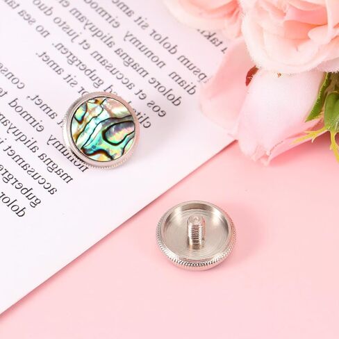 Milisten 3pcs Trumpet Valve Finger Button Caps Piston Snap Buckles Musical Instrument Accessories with Abalone Stone for Standard Trumpet Maintenance Random Color in Kuwait
