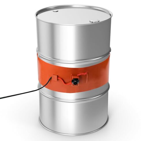 NORJIN 55-Gallon Metal Drum Heater, 10 * 68.5 inch Drum Heater Barrel Band, 1200 Watt 120 Volt Insulated Band Heater Pail Heater with Temperature Adjustment in Kuwait