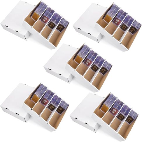 4 Row Trading Card Storage Box Cardboard Card Storage Organizer for Tcg, Mtg, Sports Cards, Baseball Cards in Saudi Arabia
