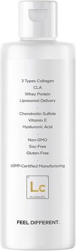 Codeage Liquid Collagen Supplement Vanilla Flavor, Beauty Trim & Glow Liposomal Collagen Peptides, CLA Conjugated Linoleic Acid, Hyaluronic Acid, Vitamin E, Hydrolyzed, Non-GMO, 15.22 fl oz in Saudi Arabia