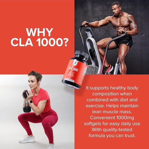 InnoSupps CLA 1000 مجم - مكملات CLA مع زيت القرطم - يدعم عملية التمثيل الغذائي، وتعافي العضلات الهزيلة ونموها، والقدرة على التحمل، وصحة المناعة (30 كبسولة) in Kuwait