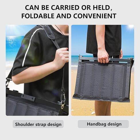 Portable Stadium Seat with Back Support, Folding Bleacher Chair with Cushion, Cup Holders, Storage Pockets & Shoulder Strap – Ideal for Sports Events, Camping & Picnics (Black) in Saudi Arabia