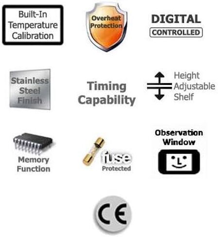 200 درجة مئوية 17 × 15 × 14 بوصة 1.9 قدم مكعب فرن تعقيم رقمي للتجفيف بالهواء القسري 110 فولت 50/60 هرتز 800 واط معتمد من UL مع غرفة SST سعة 316 لتر in Kuwait