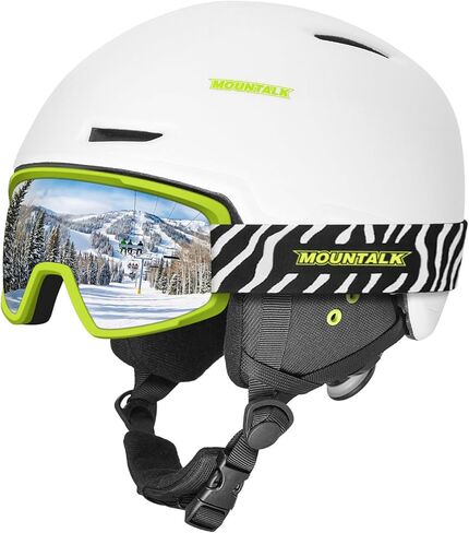 Ski Helmet with Ski Goggles for Men,Women & Kids - Adjustable Fit, Lightweight - Perfect for Youth, Adults, and Children, Skiing/Snowboarding in Kuwait