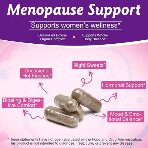 2 Pack Beef Organ Supplement for Women, Natural Grass Fed Beef Liver Capsules, Hormone Balance for Women, for Support Balance Hormones, Energy, & More and Menstrual Cycle,Skin Care in Saudi Arabia