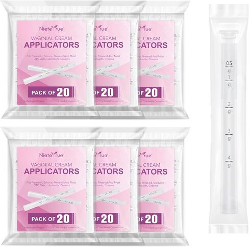 Disposable Vaginal Applicators – Updated with Dosage Markings, Individually Wrapped for Hygiene, Fits Most Lubricants, Creams & Gels, Feminine Care Essentials (20 Pack) in Kuwait