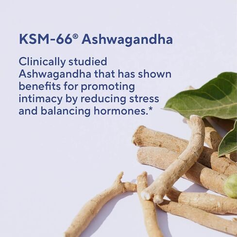 كبسولات ممتازة لدعم رطوبة المهبل - رطوبة المهبل والمزاج، والوظيفة الجنسية، والاسترخاء، وجفاف المهبل، والعافية الأنثوية والحميمية، KSM 66 أشواغاندا، الدردار الزلق والماكا - 60 كبسولة in Kuwait