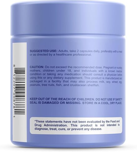 كبسولات ممتازة لدعم رطوبة المهبل - رطوبة المهبل والمزاج، والوظيفة الجنسية، والاسترخاء، وجفاف المهبل، والعافية الأنثوية والحميمية، KSM 66 أشواغاندا، الدردار الزلق والماكا - 60 كبسولة in Kuwait