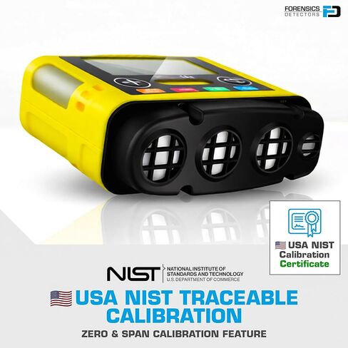 4 مراقب غاز | ميني وصغير | الولايات المتحدة الأمريكية معايرة NIST | O2، CO، H2S، LEL | شحن USB | in Kuwait