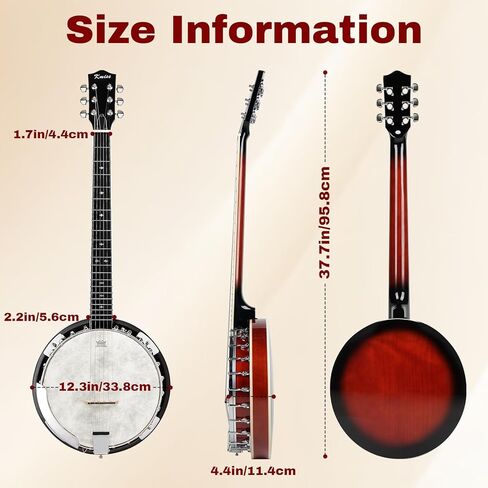 6 String Banjo Guitar Full Size, 38 Inch with Resonator Closed Back, Remo Head, Beginner Banjitar Six String Banjo Kit for Adult, Teens Starters with Bag, Strap, Piezo Pickup,Finger Picks Accessories in Saudi Arabia