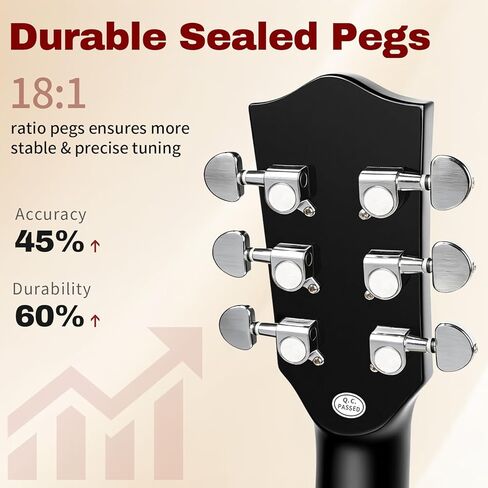 6 String Banjo Guitar Full Size, 38 Inch with Resonator Closed Back, Remo Head, Beginner Banjitar Six String Banjo Kit for Adult, Teens Starters with Bag, Strap, Piezo Pickup,Finger Picks Accessories in Saudi Arabia