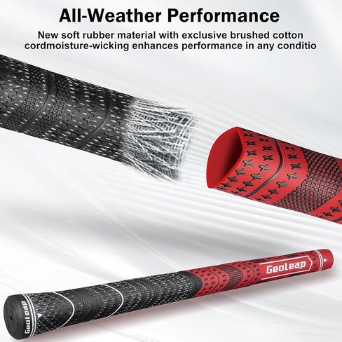 Geoleap Golf Grips Set of 13- Grips with Tapes and Grips with All Repair Kits for Choice,Hybrid Golf Club Grips All Weather Contral, High Feedback & Traction Golf Grips for Men and Women. in Saudi Arabia