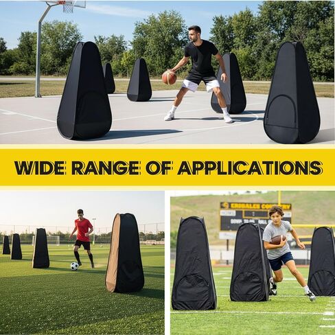 6 Pcs Basketball Blocker Pop Up Defender with Sand Bags Cone Blocking Dummy Training Mannequin Soccer and Basketball Defender Dummy Practice Equipment for Defence Training Drills in Saudi Arabia