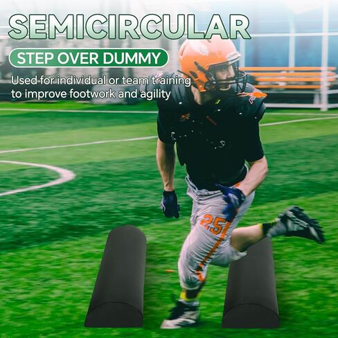 Football Step Over Dummy PU Football Tackling Dummy with Heavy Duty Handles Athletic Agility Tackling Dummies Waterproof Training Equipment for Footwork Drills Sports Training Kickboxing Practice in Kuwait