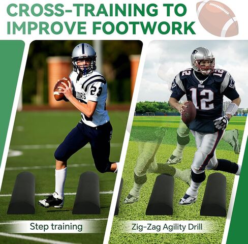 Football Step Over Dummy PU Football Tackling Dummy with Heavy Duty Handles Athletic Agility Tackling Dummies Waterproof Training Equipment for Footwork Drills Sports Training Kickboxing Practice in Kuwait