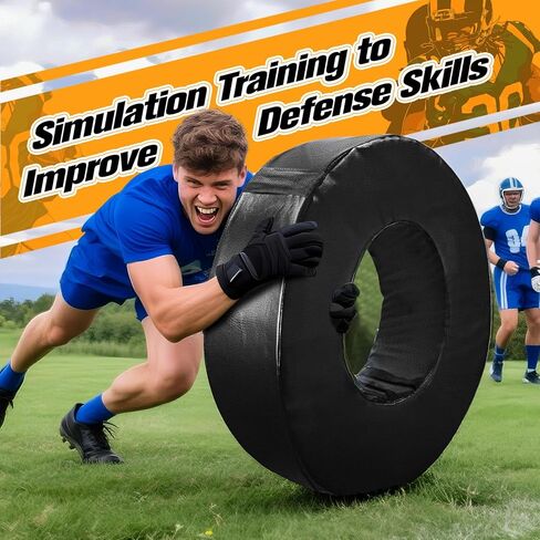 عجلة معالجة كرة القدم مقاس 42 بوصة، حلقة معالجة إسفنجية عالية الكثافة مع جلد PU مقاوم للماء وأشرطة لكرة القدم، دمى معالجة كبيرة جدًا لممارسة كرة القدم in Kuwait