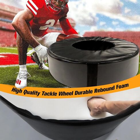عجلة معالجة كرة القدم مقاس 42 بوصة، حلقة معالجة إسفنجية عالية الكثافة مع جلد PU مقاوم للماء وأشرطة لكرة القدم، دمى معالجة كبيرة جدًا لممارسة كرة القدم in Kuwait