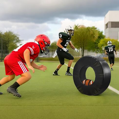 عجلة معالجة كرة القدم مقاس 42 بوصة، حلقة معالجة إسفنجية عالية الكثافة مع جلد PU مقاوم للماء وأشرطة لكرة القدم، دمى معالجة كبيرة جدًا لممارسة كرة القدم in Kuwait