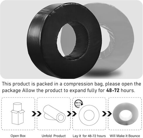عجلة معالجة كرة القدم مقاس 42 بوصة، حلقة معالجة إسفنجية عالية الكثافة مع جلد PU مقاوم للماء وأشرطة لكرة القدم، دمى معالجة كبيرة جدًا لممارسة كرة القدم in Kuwait
